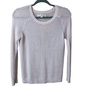 Ann Taylor Loft X Small Sweater Linen Blend Light Pink Minimalist Preppy NOTE